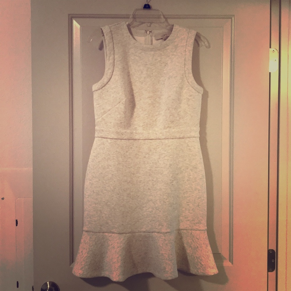 LOFT gray peplum dress
